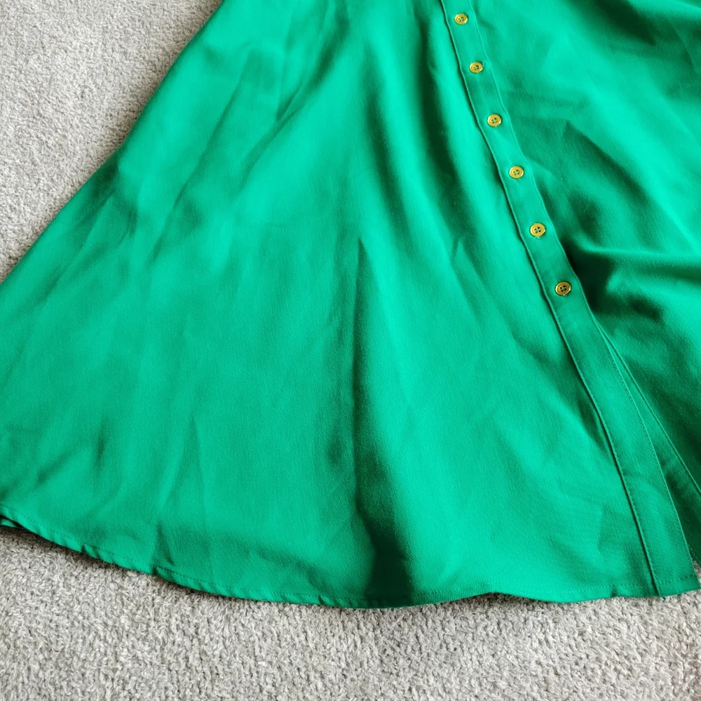 B2G1 3/$20 Sharagano Emerald Sleeveless Midi Dress Size 10 - Picture 4 of 8